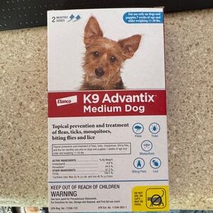 Elanco K9 Advantix Medium Dog Flea, Ticks, Mosquitoes, Biting Flies Treatment -